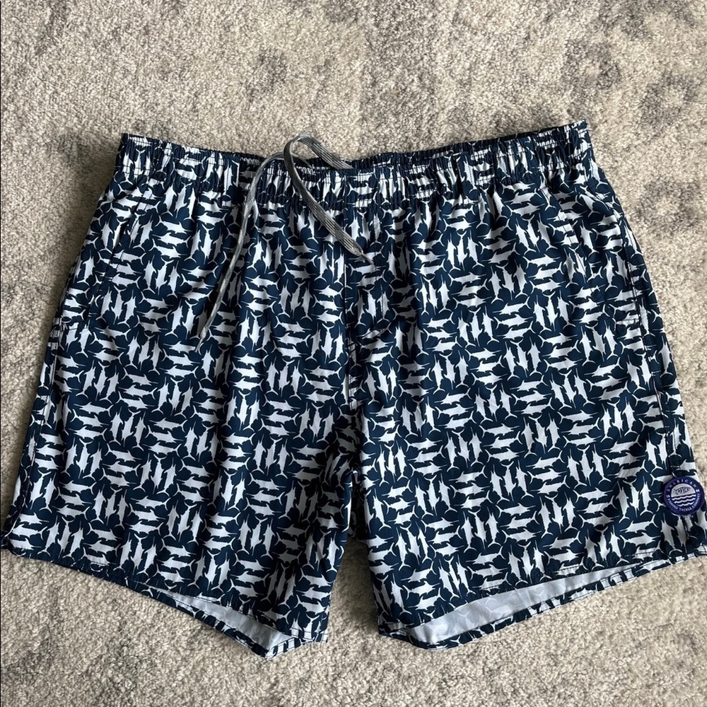 AFTCO Marlin Print Swim Trunks